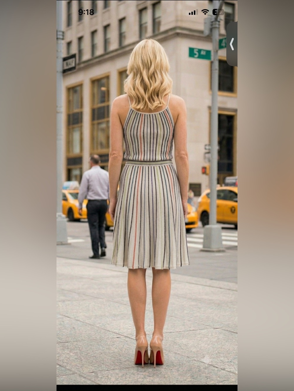 M by Missoni Striped Sleeveless Midi Dress XS - Picture 2 of 2